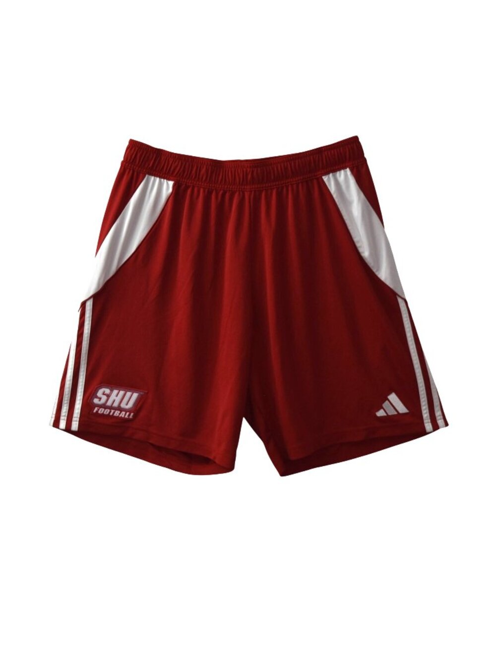 Adidas SHU Sacred Heart University Football Aeroready Red Training Shorts Mens L